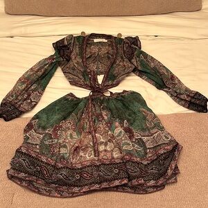 COPY - Zimmermann Cutout paisley-print mini dress